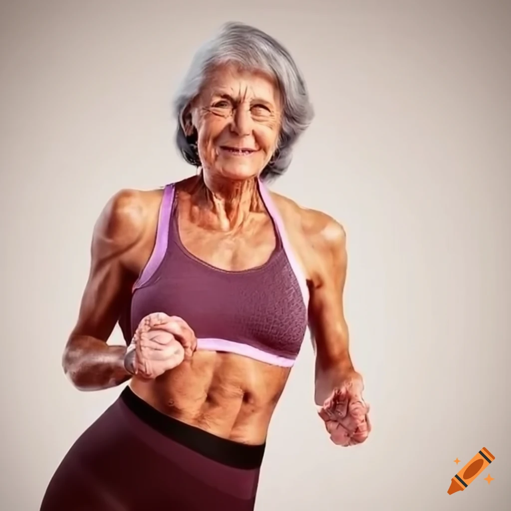 Athletic 70 year old woman with a fit body on Craiyon