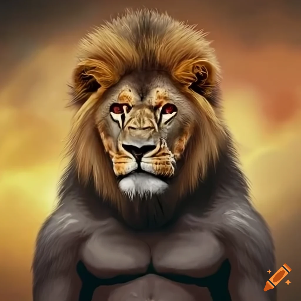 Lion and gorilla hybrid animal
