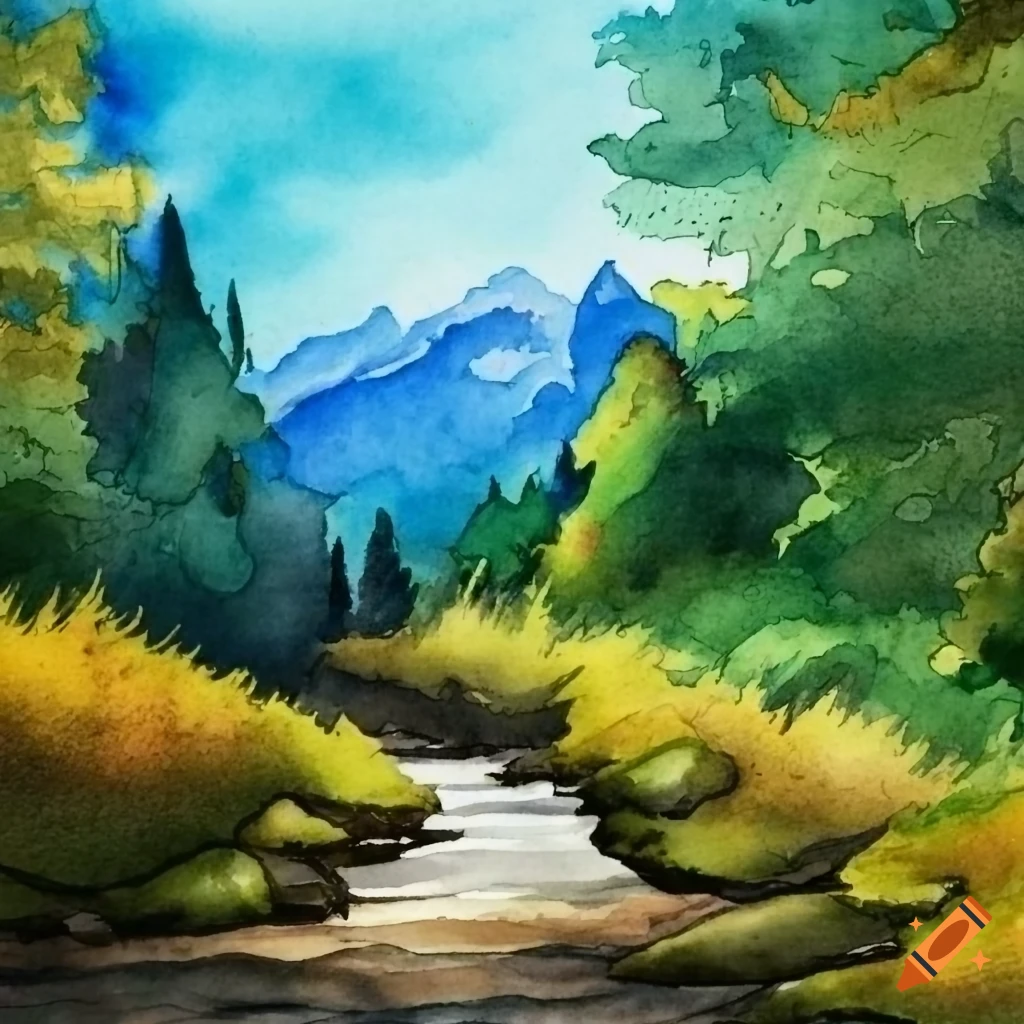 Watercolour landscapes