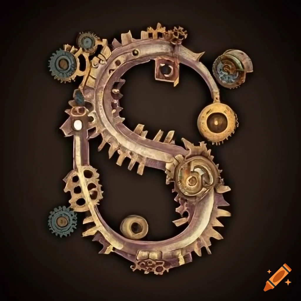 Biomorphic steampunk letter 
