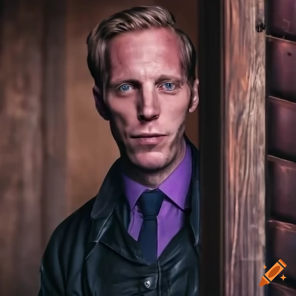 young-man-in-purple-plaid-shirt-and-black-leather-trousers-peeping