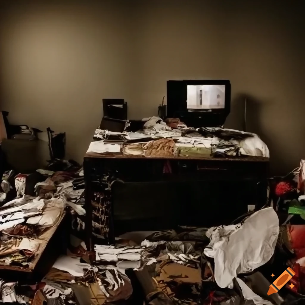 Messy and gloomy room
