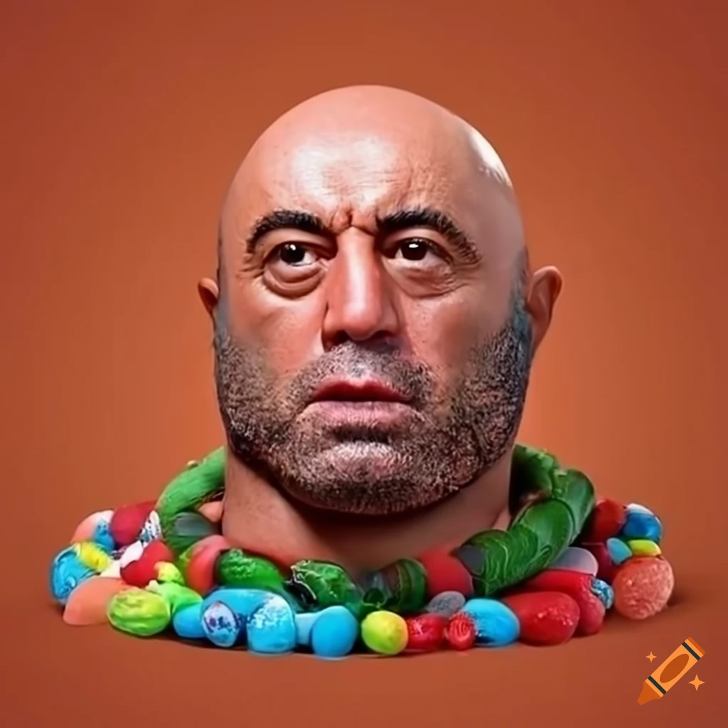sculpture-of-joe-rogan-made-from-sweets-on-craiyon