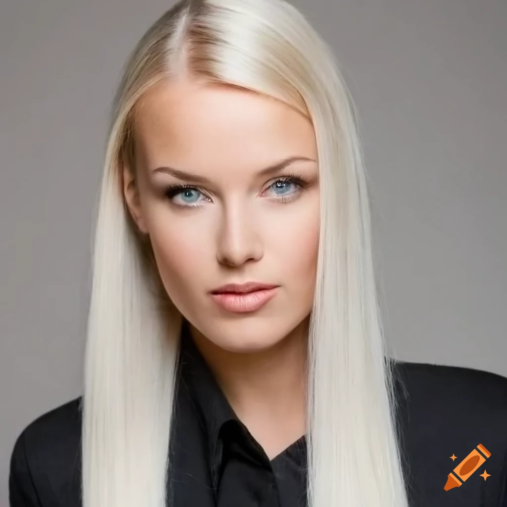 Beautiful Swedish Woman With Platinum Blonde Hair And Pale Skin On Craiyon