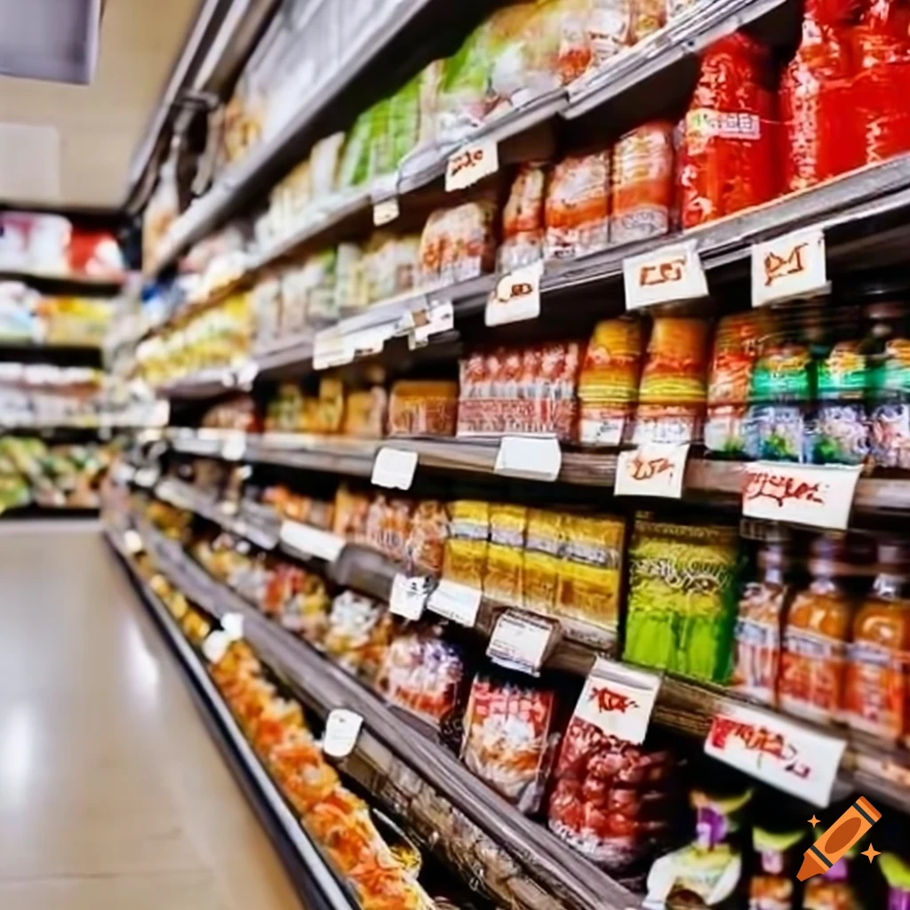 Korean asian grocery store on Craiyon