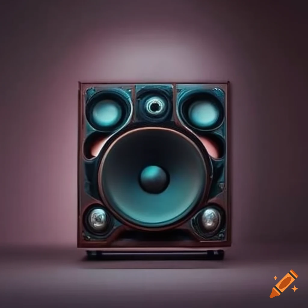 Gigantic square concert bass sound system on Craiyon