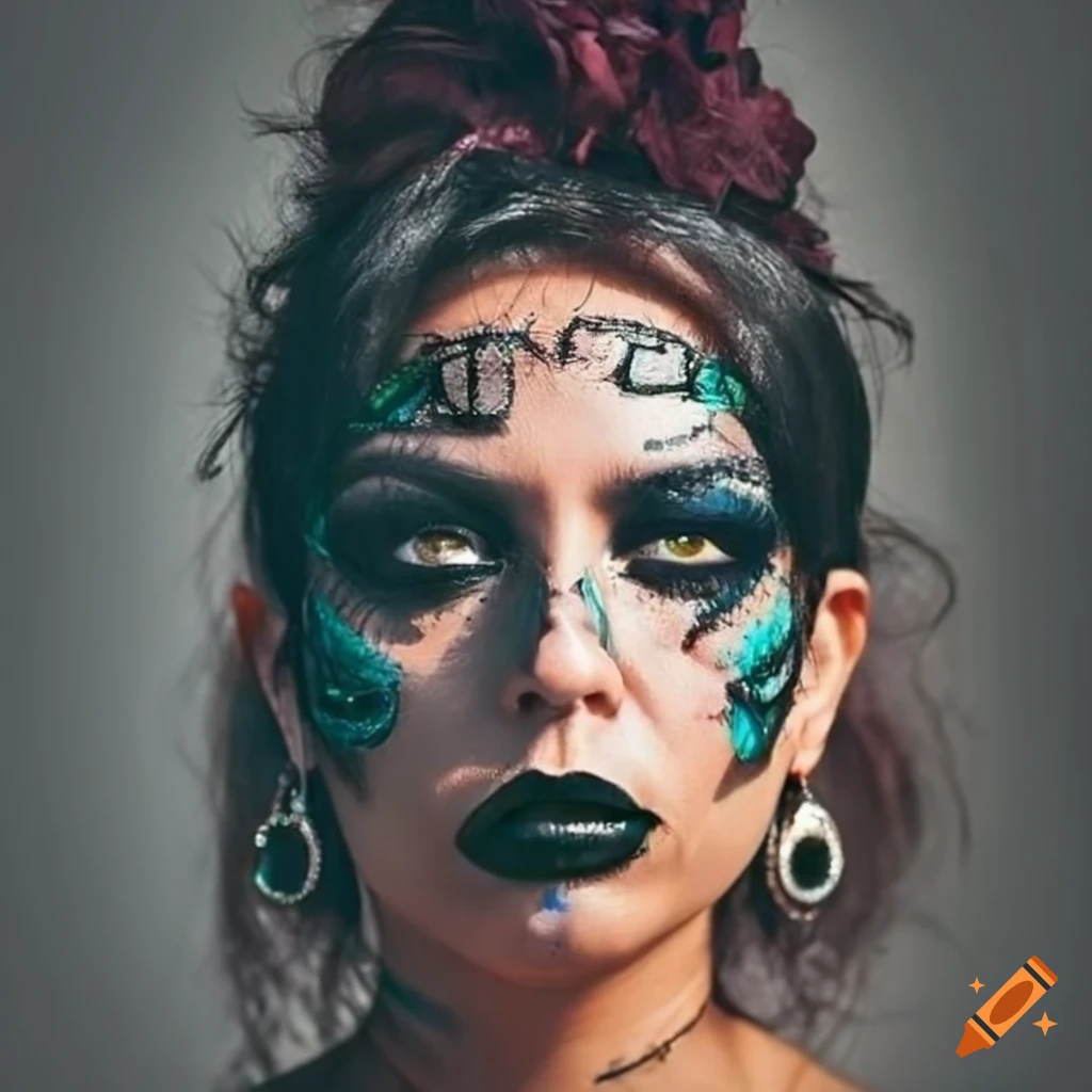 Stylish Mexican woman with dark eyeliner