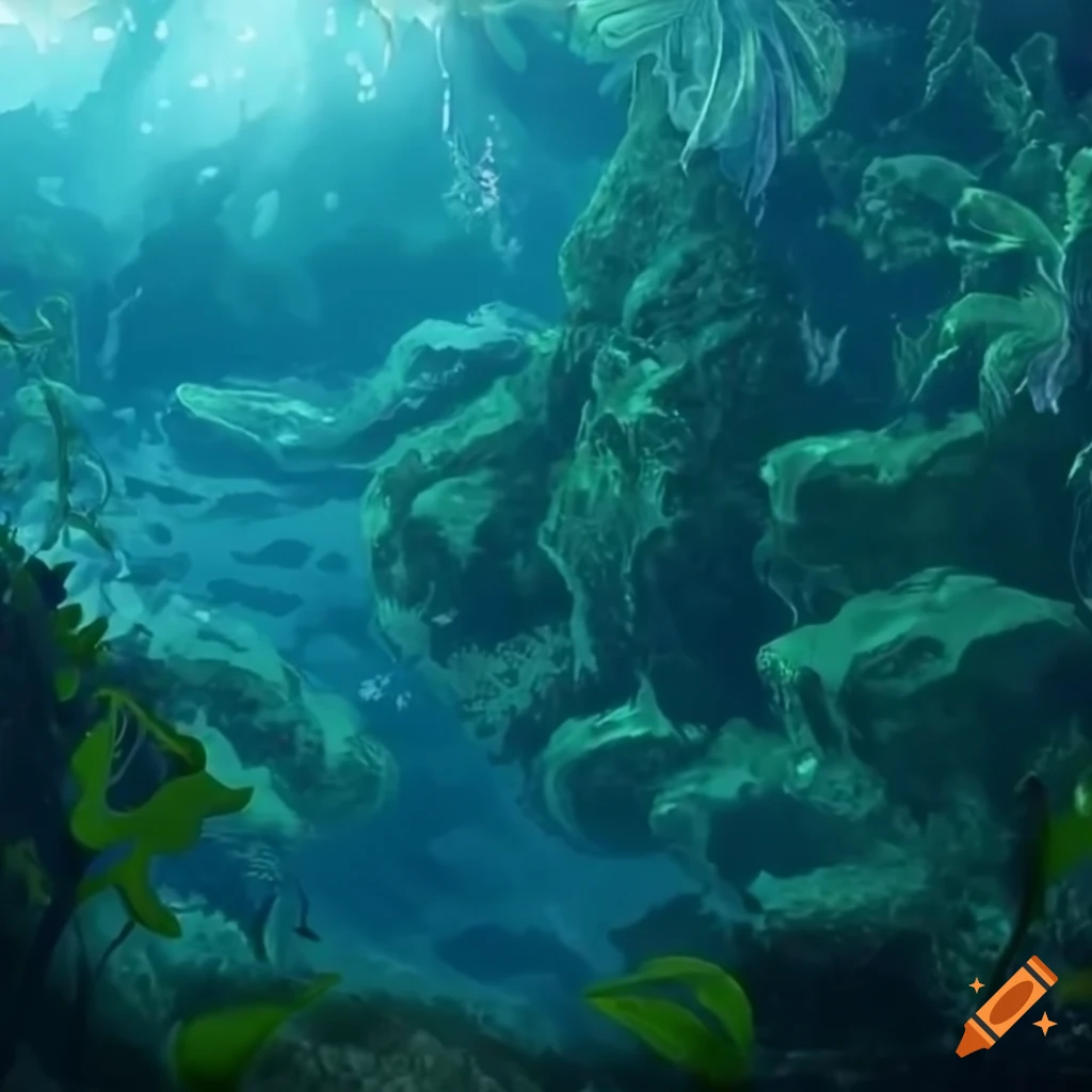Enchanted underwater realm: dive into a hidden saltwater lake within a