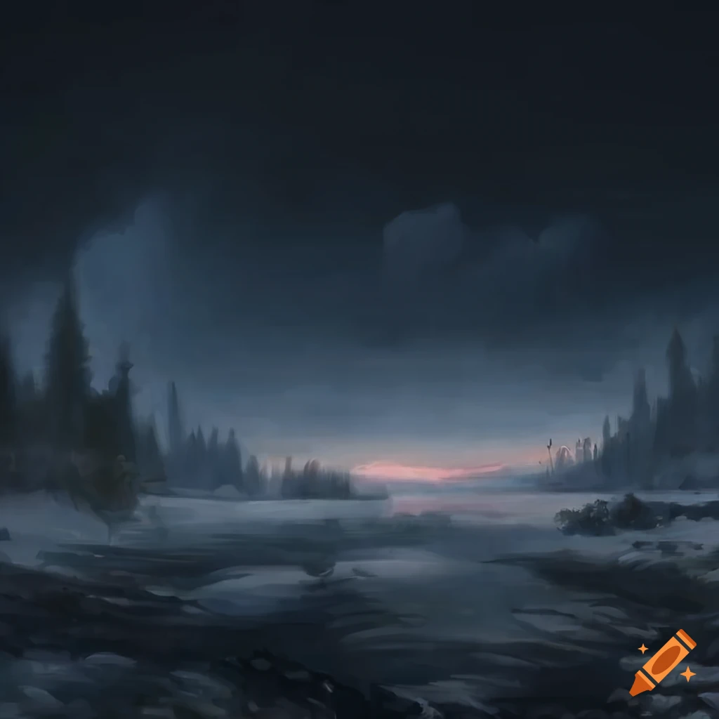 Masterful battlefield landscape with intricate layering and sharp focus