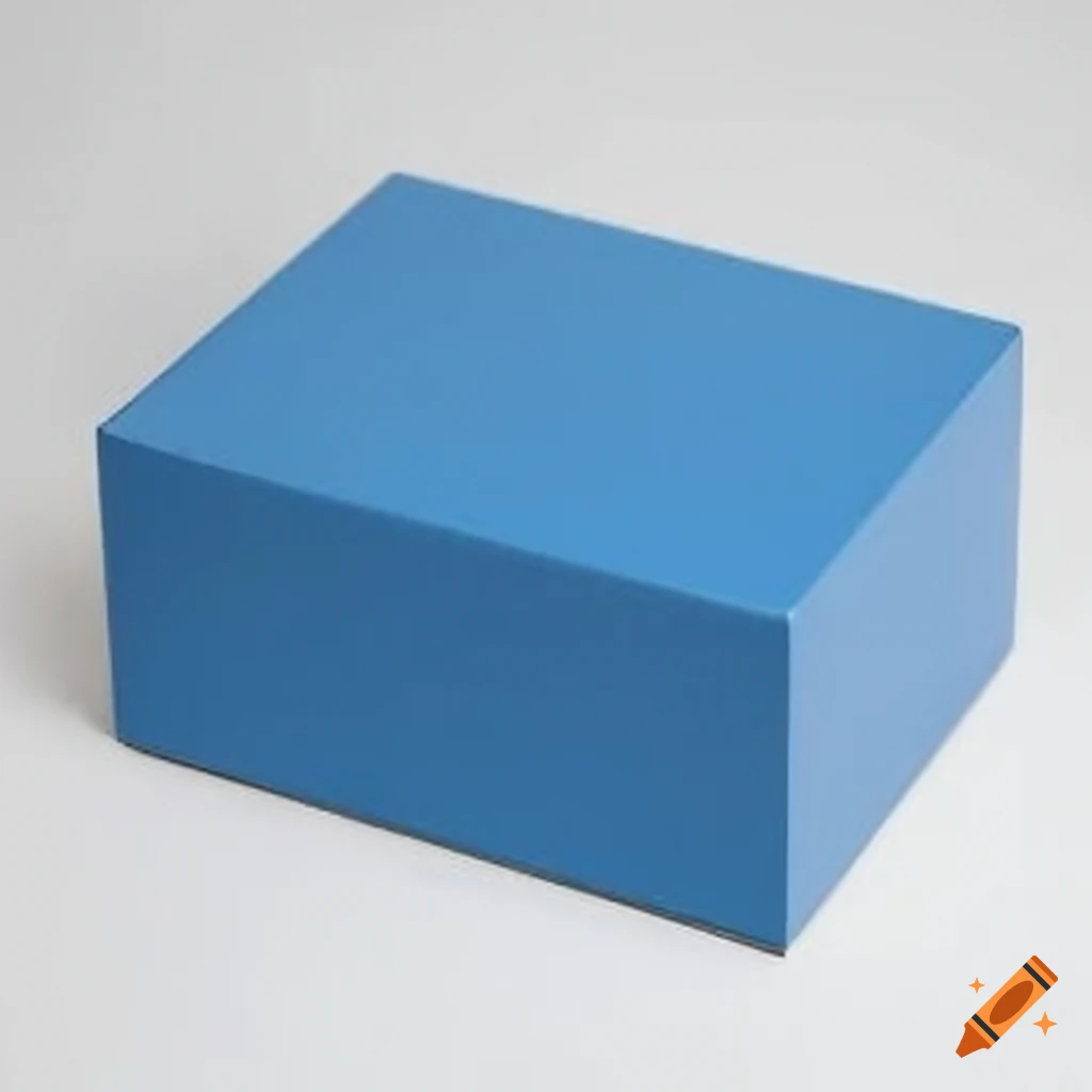 Blue rectangular box with 