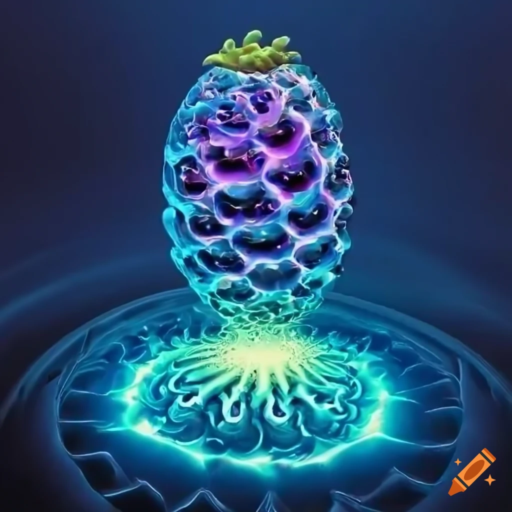 Intricate Devil Fruit With Glowing Waves And Metal manipulating Aura On intricate-devil-fruit-with-glowing-waves-and-metal-manipulating-aura-on