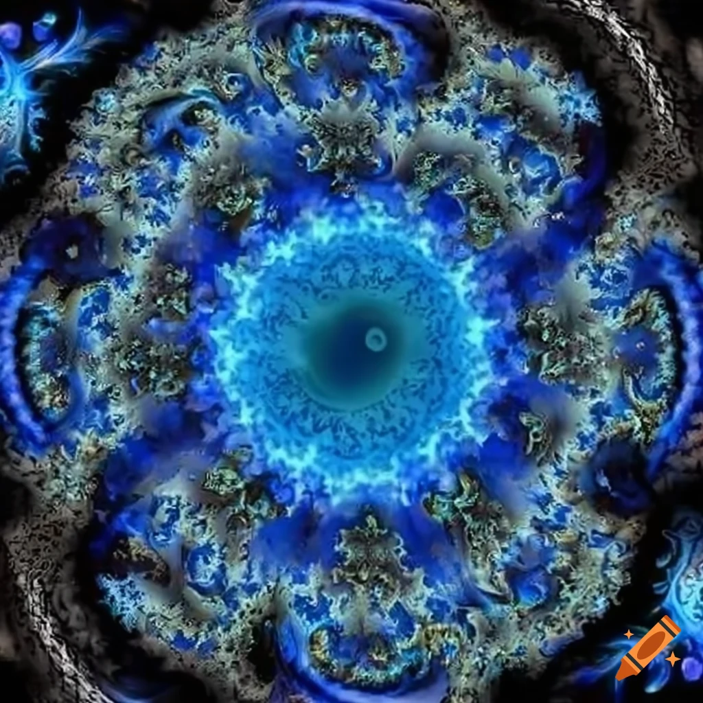 Fractal artwork of blue eyes