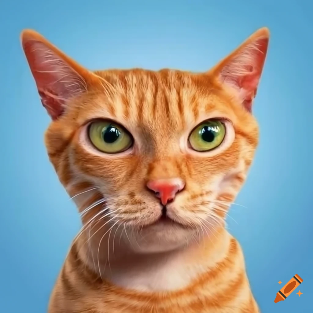 Happy orange cat family boarding an airplane in casual clothes on Craiyon