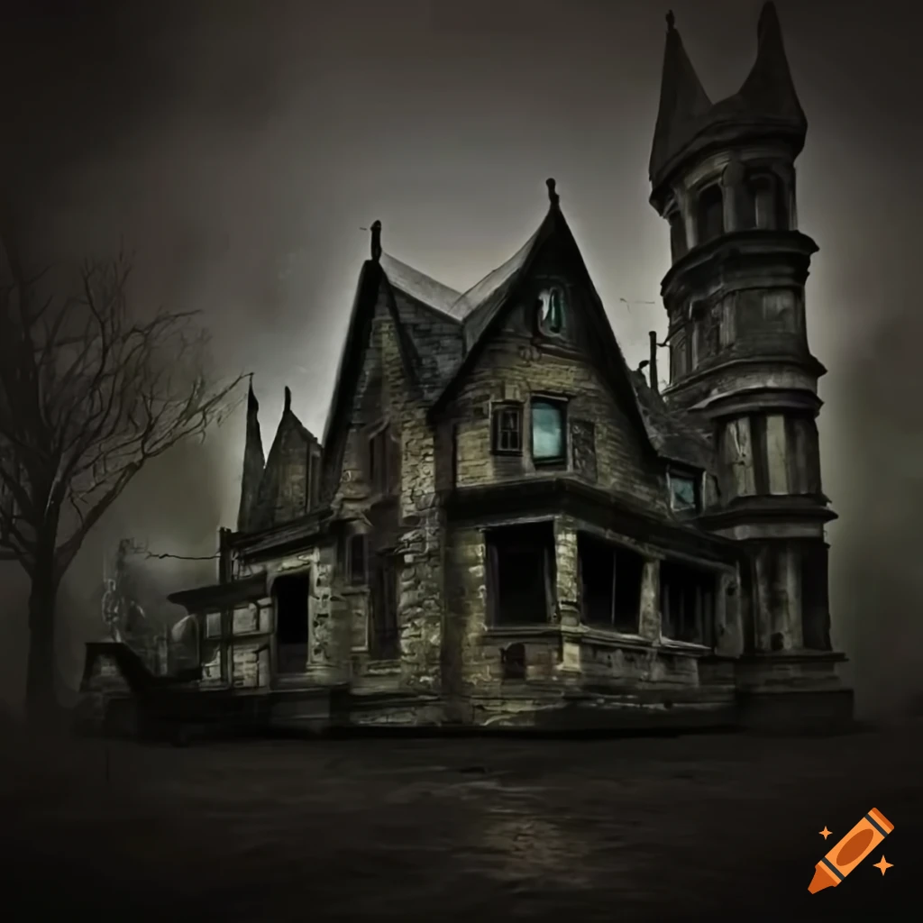 Old gothic ghostly relic house