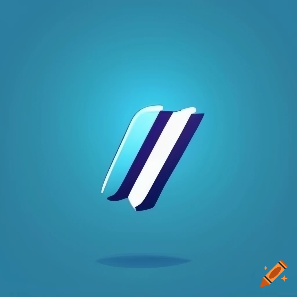 Simple blue letter w logo on Craiyon