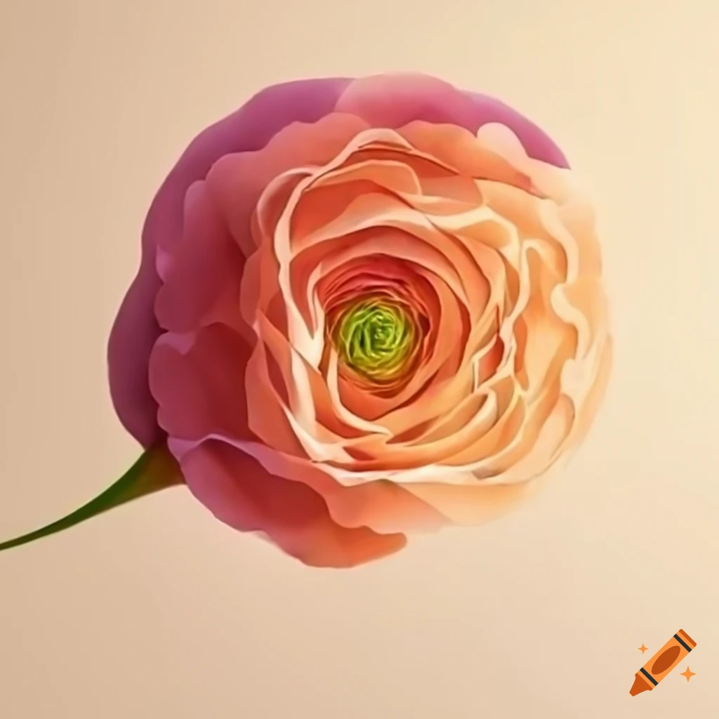 Digital transformation into a flower on paper on Craiyon