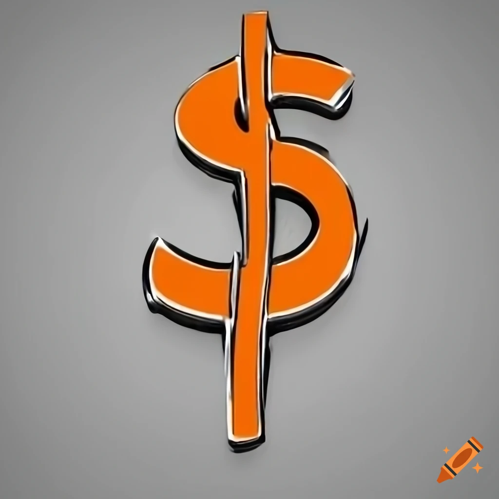 Orange dollar sign on Craiyon
