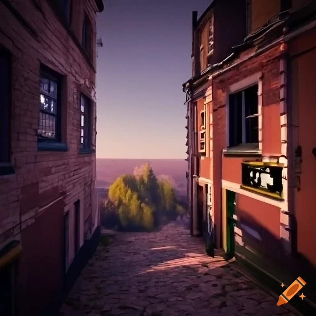 Pub halfway up a hill overlooking student halls of residence