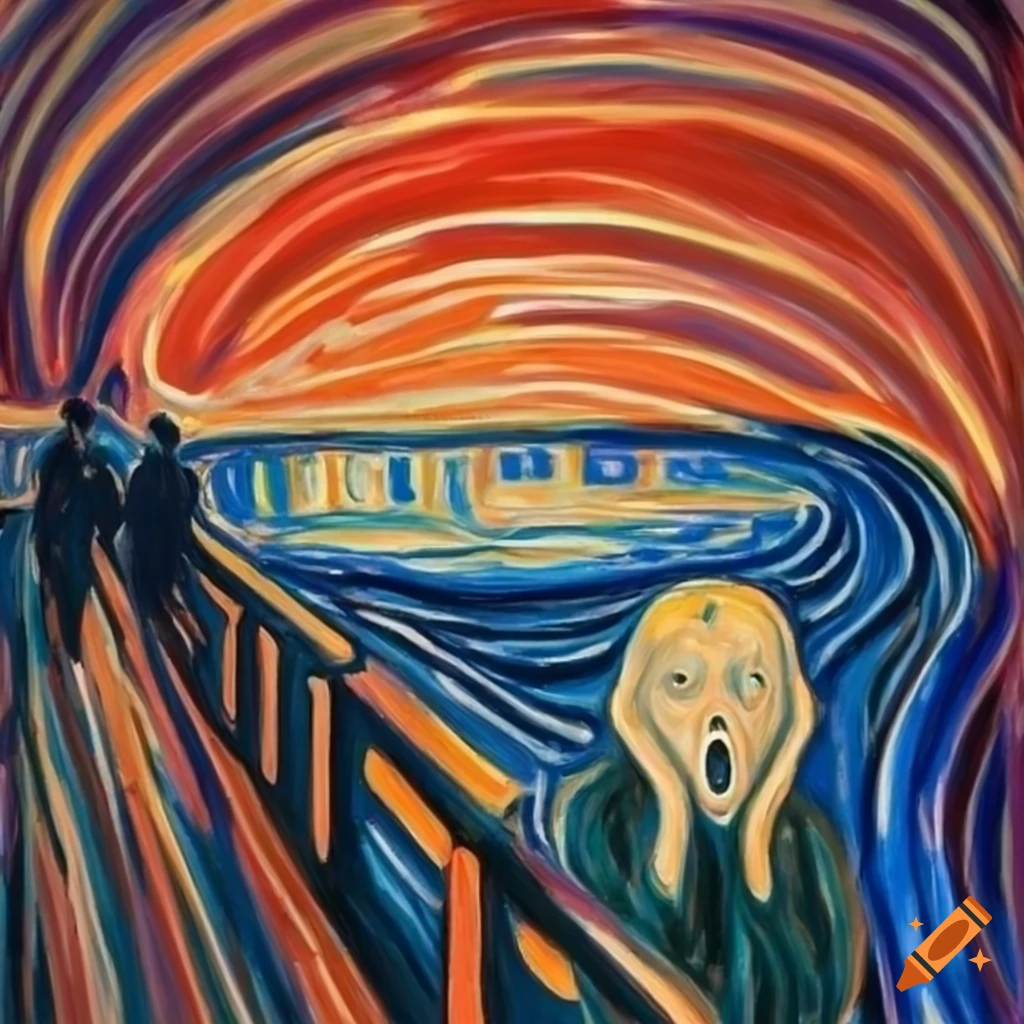 The scream painting in the style of edvard munch on Craiyon