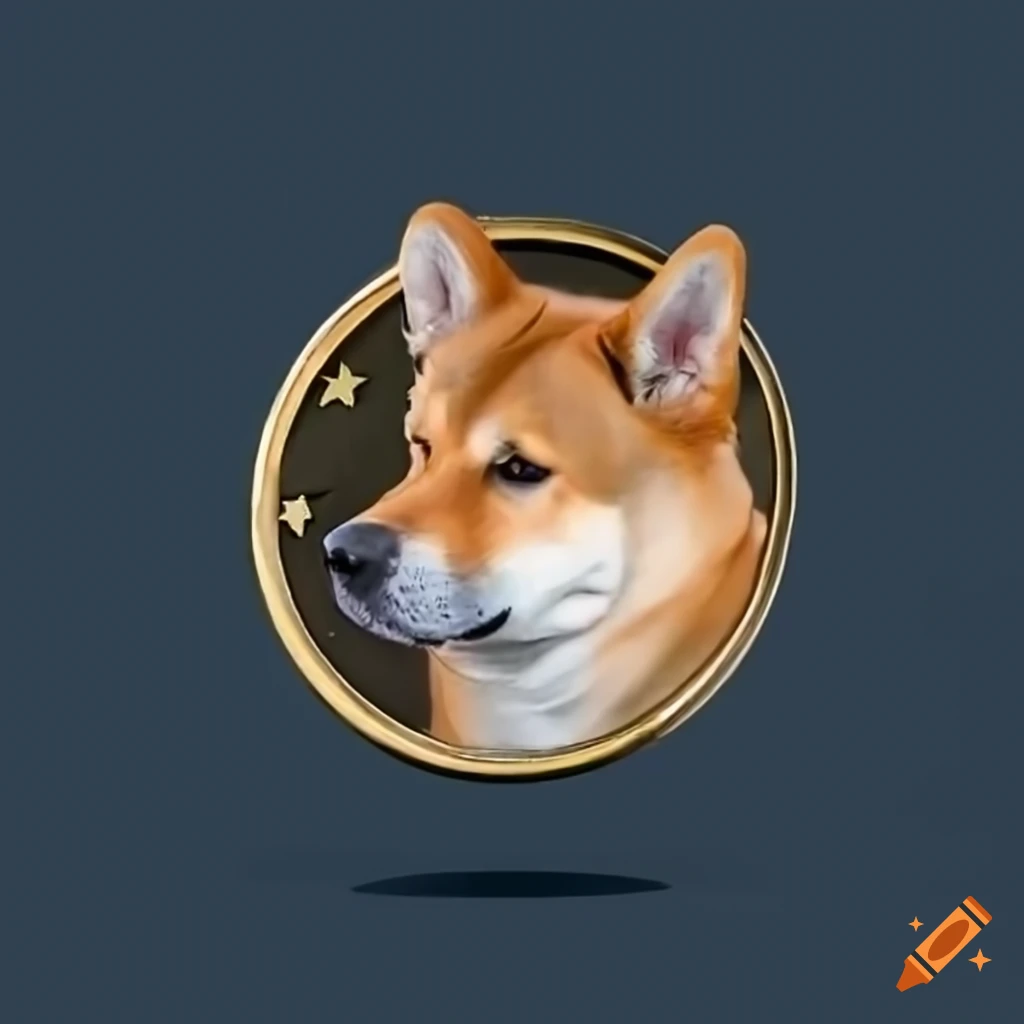 Cheems meme dog in a euro coin