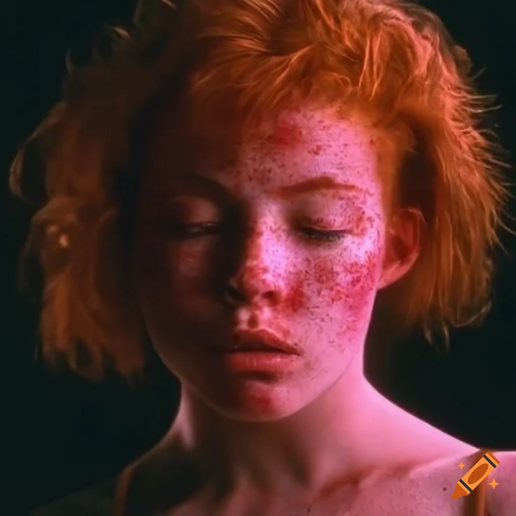 Freckled Ginger Woman In Combat Outfit In A 90s Tv Show Fight Scene On freckled-ginger-woman-in-combat-outfit-in-a-90s-tv-show-fight-scene-on