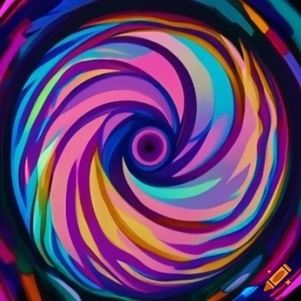 Abstract optical illusion art with beautiful shapes and patterns