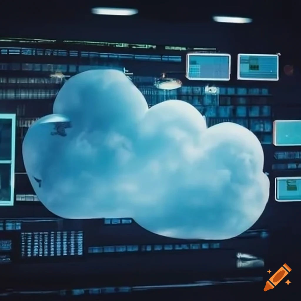 Illustration of cloud storage concept