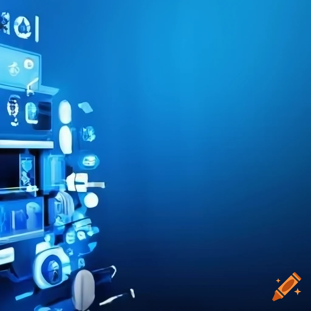 Corporate software engineering team cover photo with a blue theme