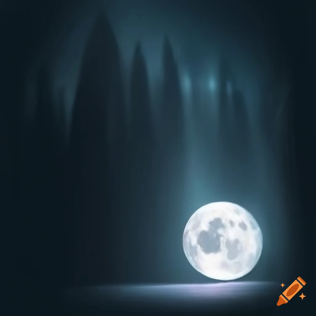 Labrador with enchanting patterns in moonlight