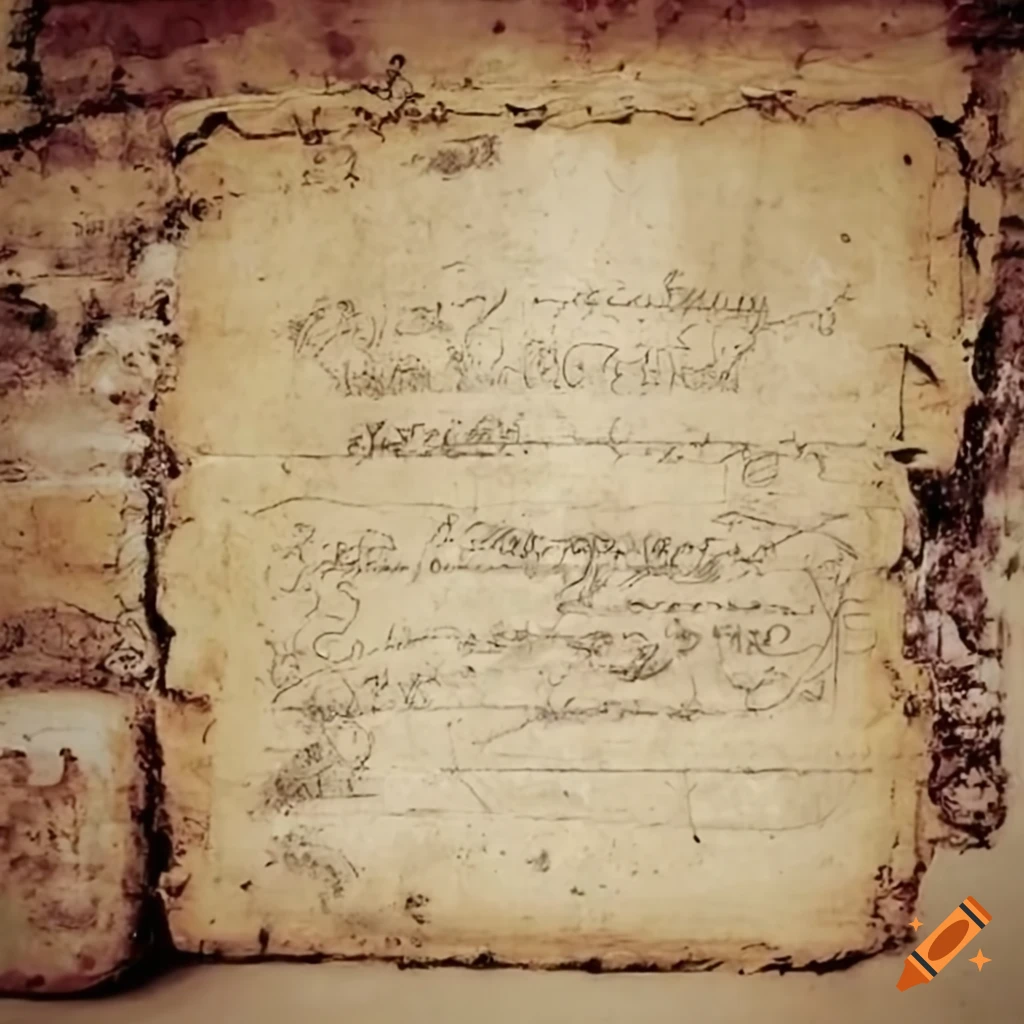 Graffiti of an ancient Roman senator with a toga and scroll