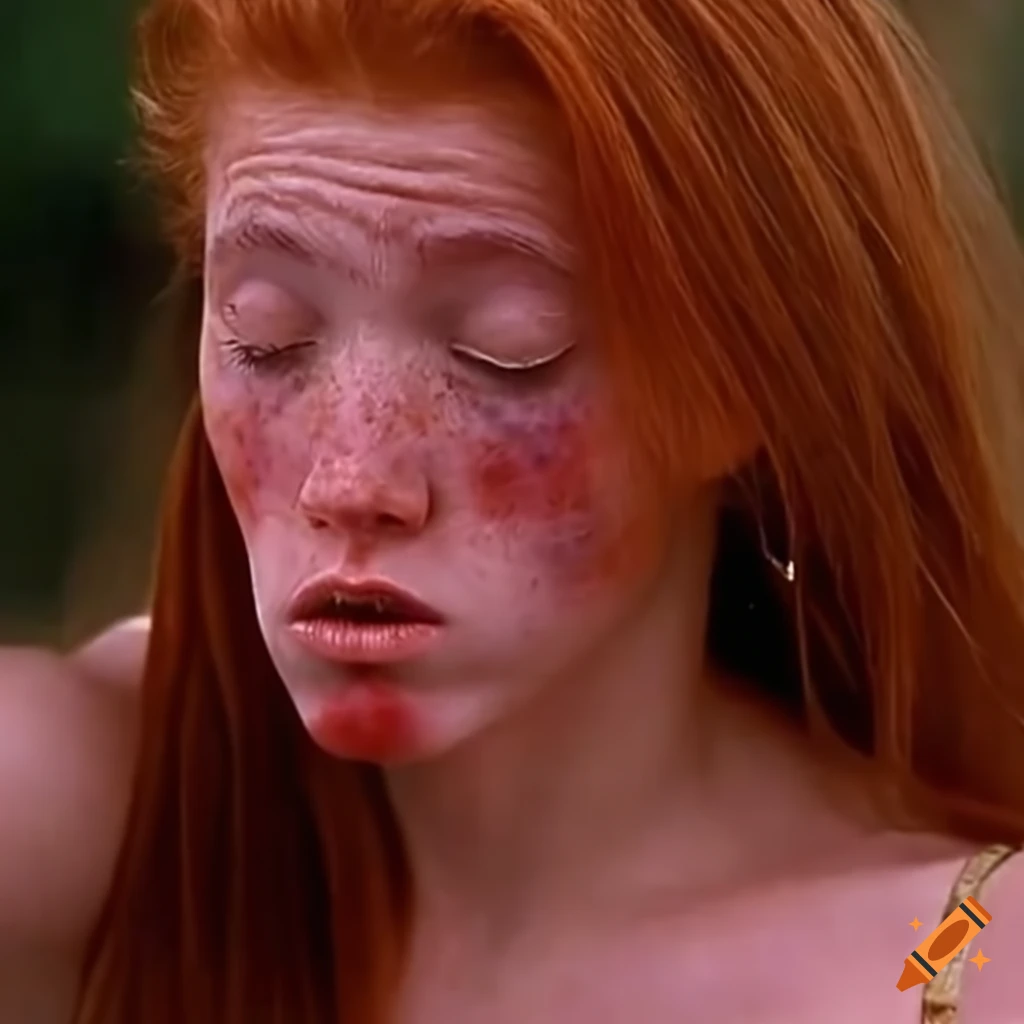 Brusied freckled martial arts fighter in 90s tv show scene on Craiyon