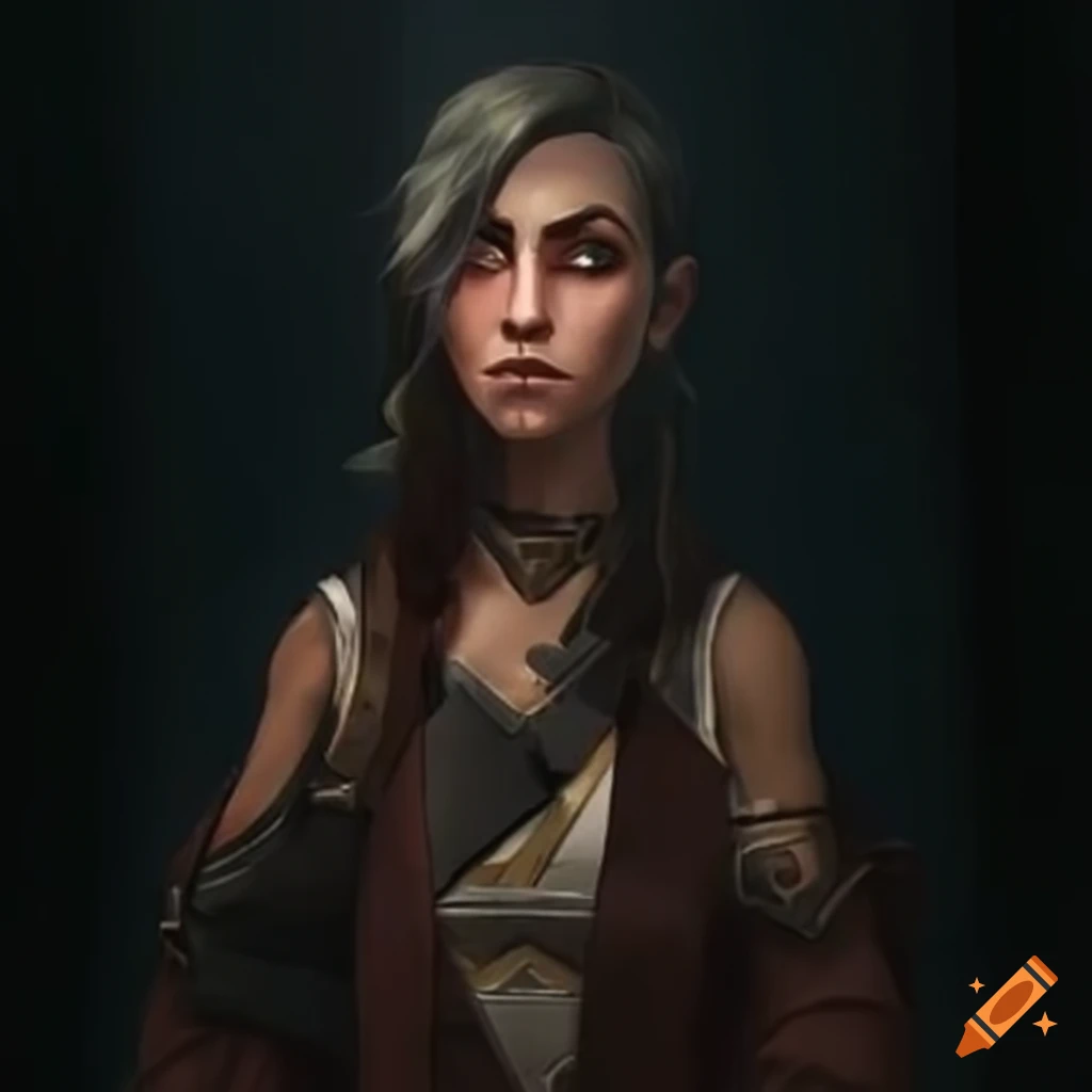 Female arcane character on Craiyon