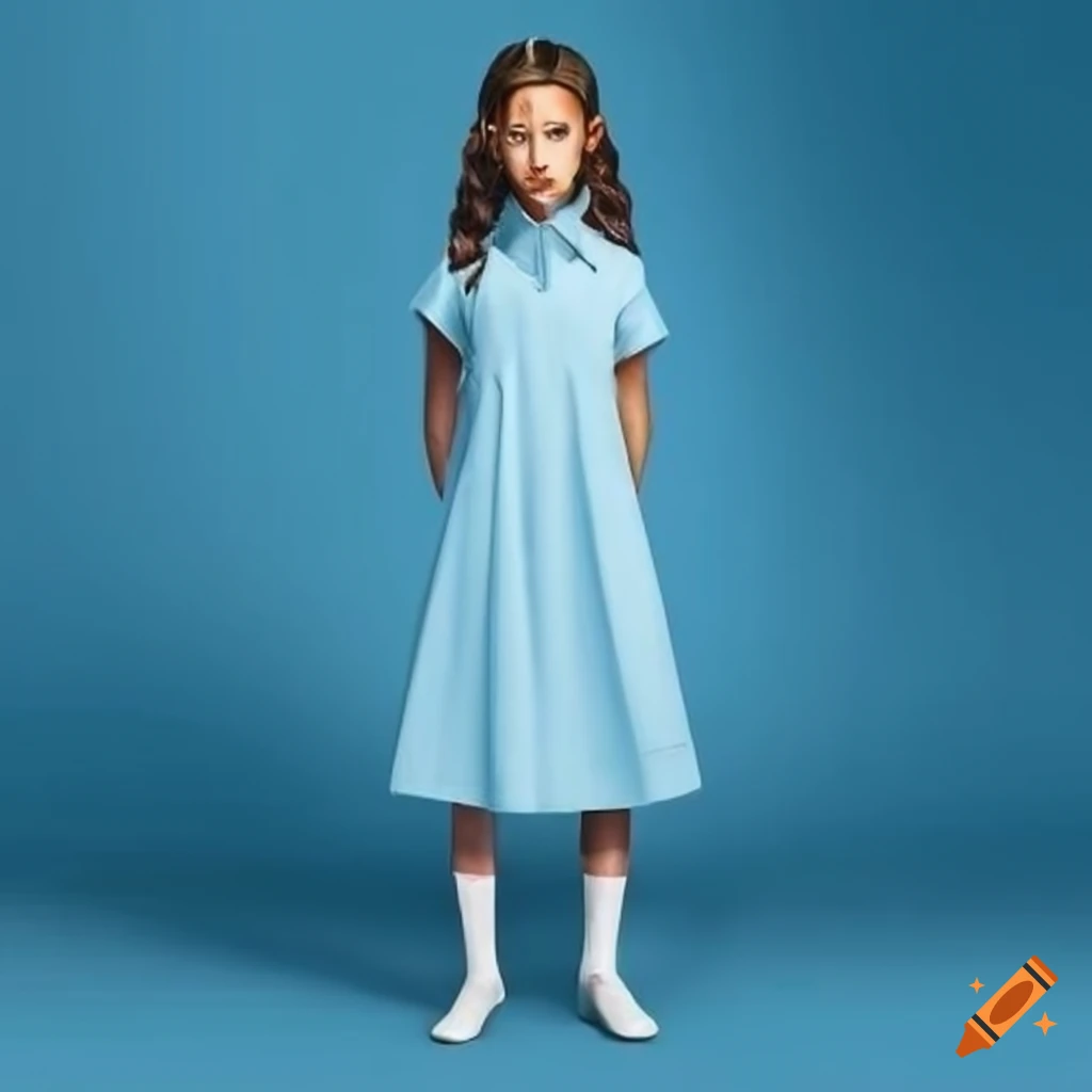 Stylish sky blue uniform on Craiyon