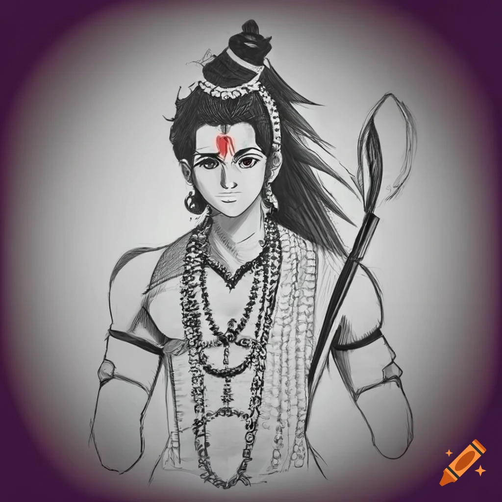 How to draw Lord Shree Ram easy and step by step, Lord Rama drawing for  beginners | Naruto drawings easy, Easy drawings, Easy drawings sketches