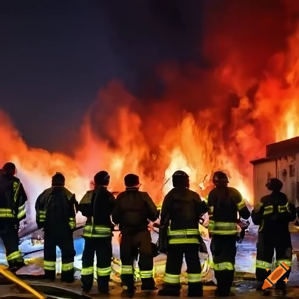 8 firefighters