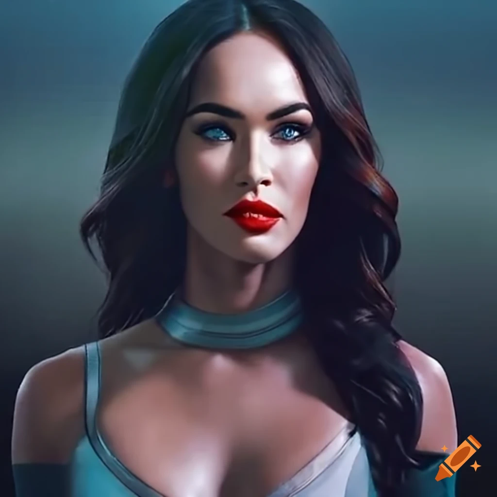 Megan fox in a movie scene mid-shot on Craiyon