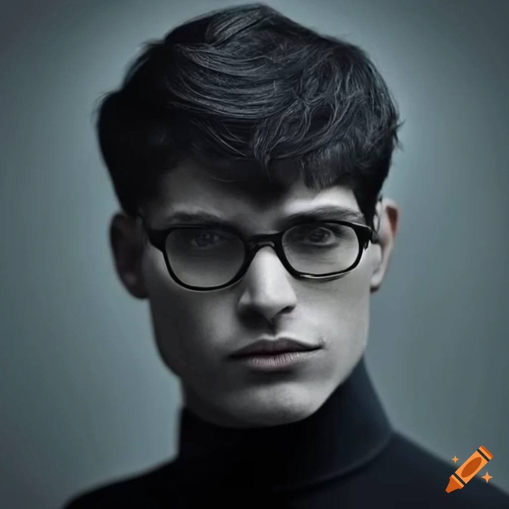 Man with dark hair and glasses resembling zane holtz on Craiyon