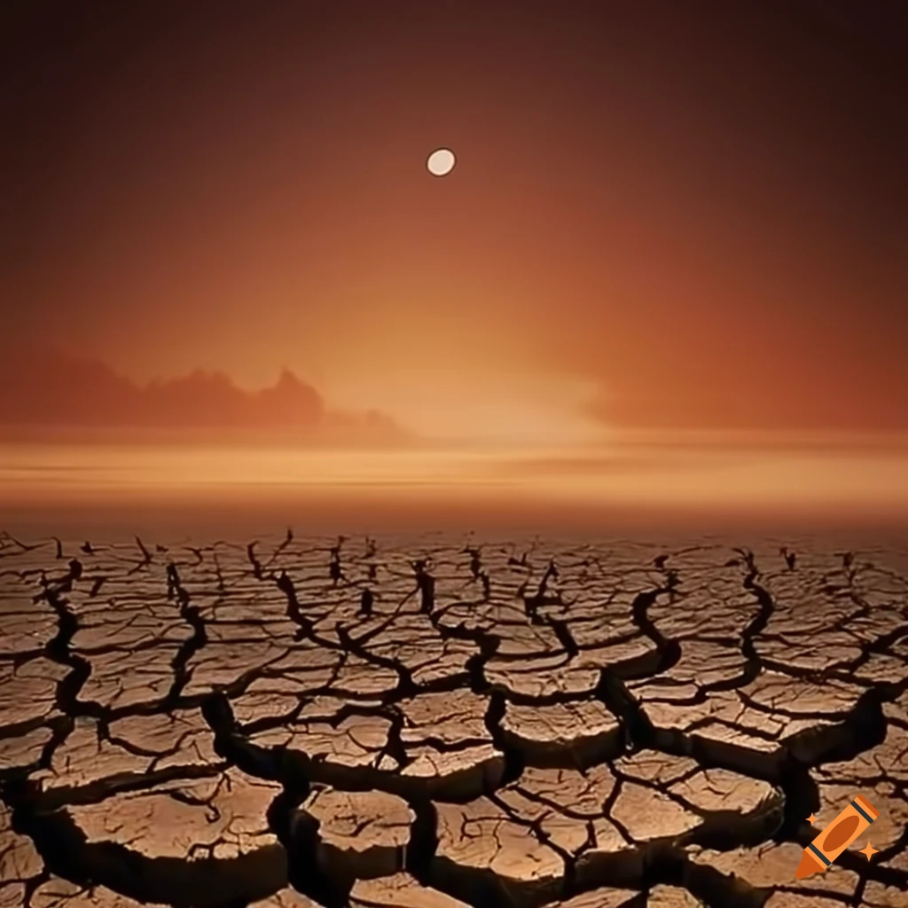 Dry, cracked earth depicting a bad drought