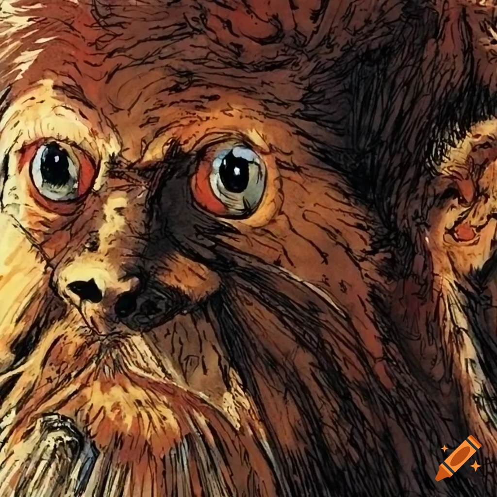 Masterful graphic novel artwork of a supervillain by James Gurney