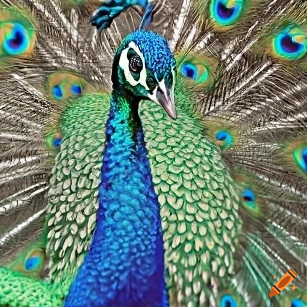 Fluffy peacock