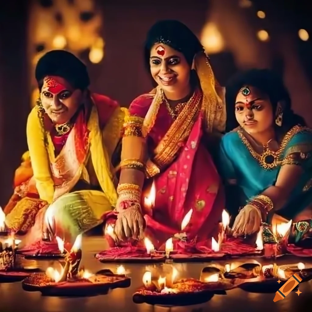Colorful Diwali celebration in a Belgian city street