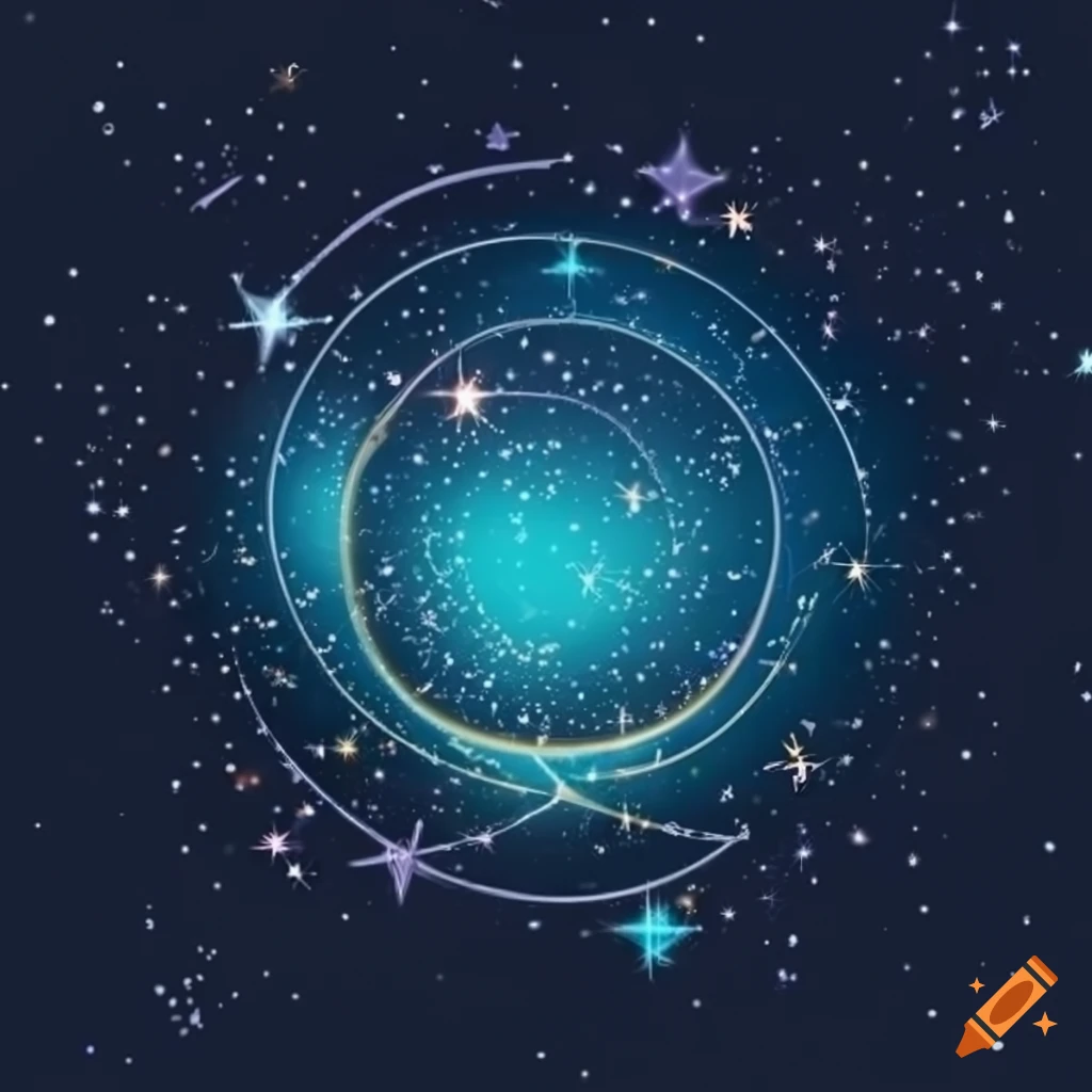 Elegant logo with universe and constellation designs