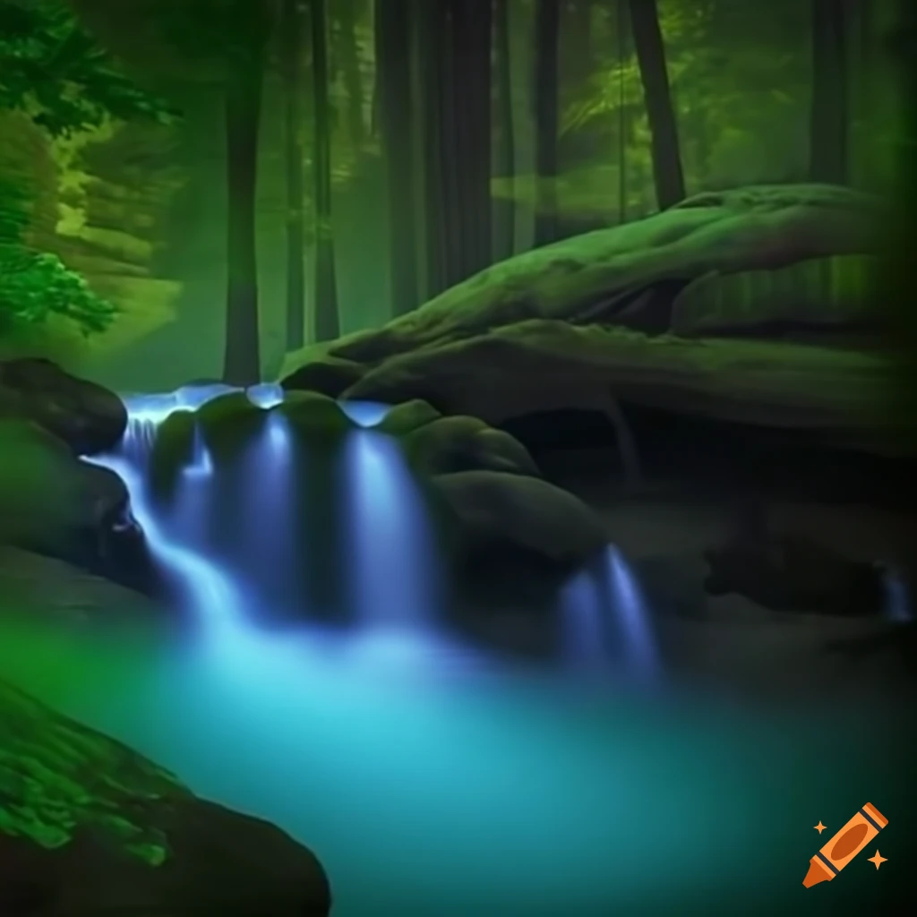 Labrador illuminated by moonlight with enchanting patterns on its coat