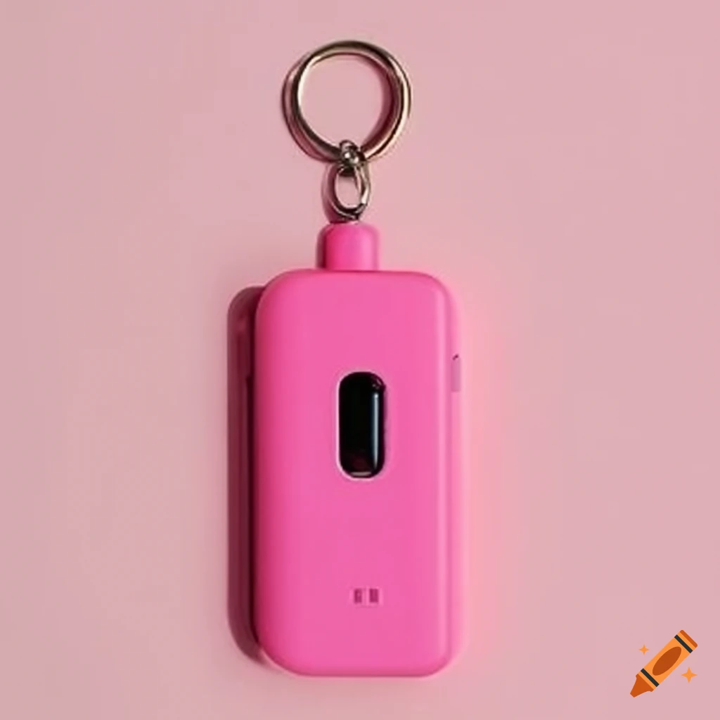Portable Pink Phone Charger With Keychain Design On Craiyon