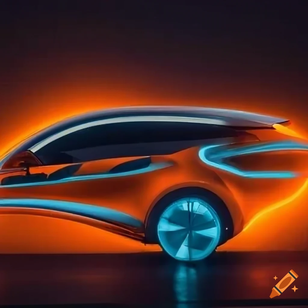 Futuristic eco-friendly electric vehicle factory with advanced technology machines