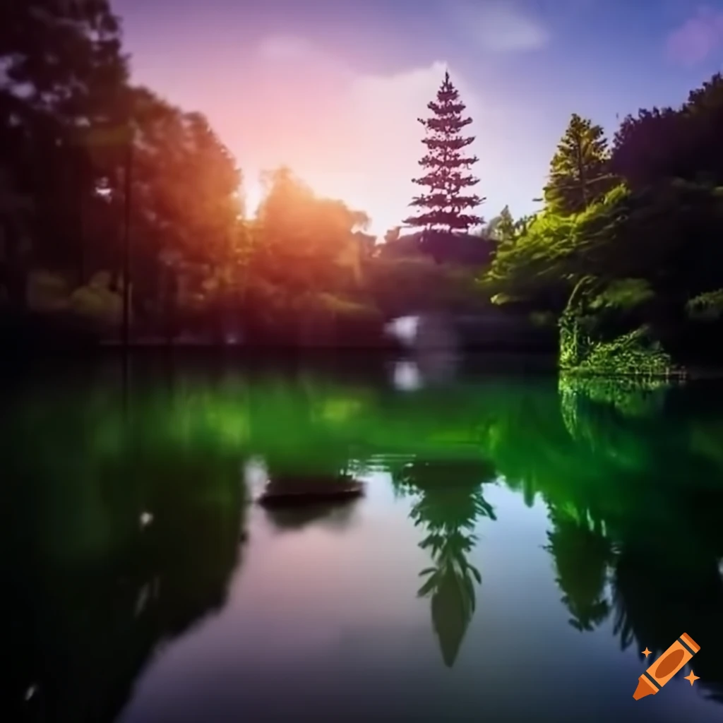 Traditional landscape representing nature and Zen Buddhism harmony