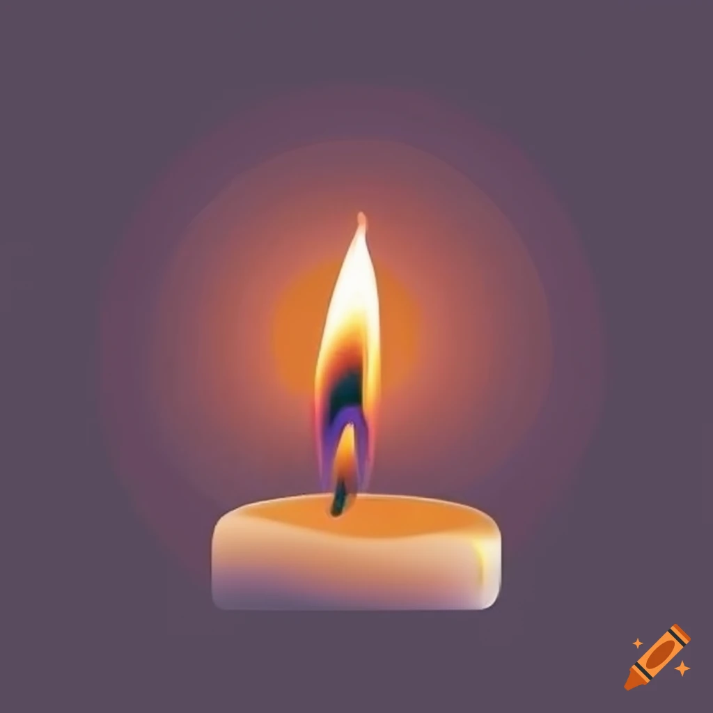 Burning candle on Craiyon