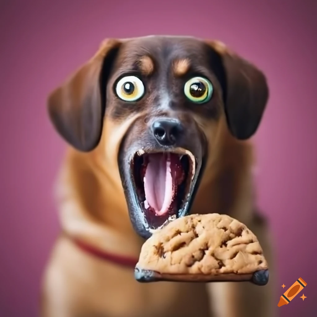 Dog baking cookies on Craiyon