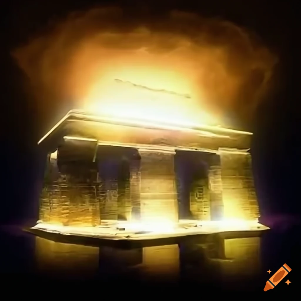 White light emanating from the Ramesseum temple in space