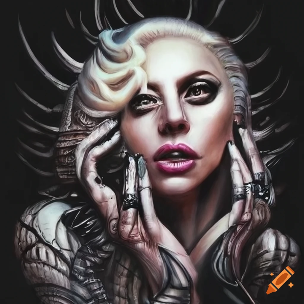 Lady gaga artwork by h.r. giger on Craiyon